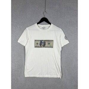 Opening Ceremony Men's Size S White Graphic T Shirt $100 Bill Benjamin Franklin